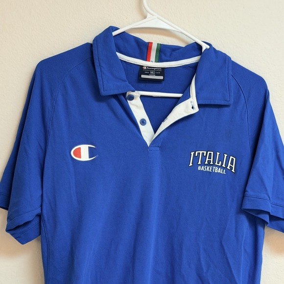 Champion Other - Italian National Team Basketball Men's XL Polo Champion Europe Italy Blue Sports